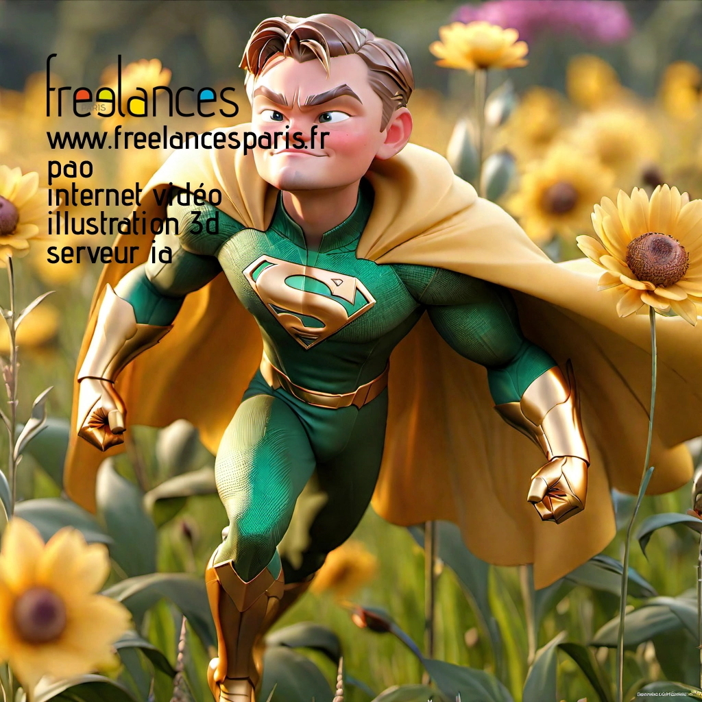 Pao mise en page internet vidéo illustration 3d serveur IA générative AI freelance paris studio de création magazines cazue1e0